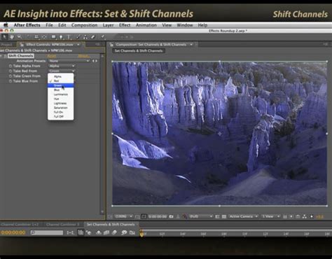 adobe after effects shift channels